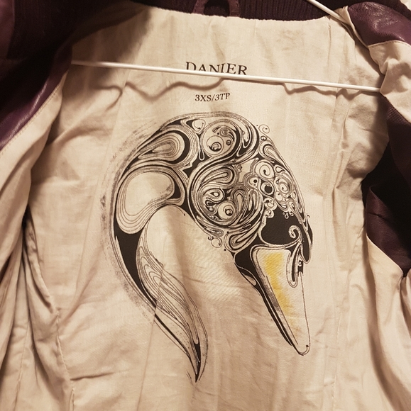 Purple Danier Leather Jacket - Picture 5 of 7